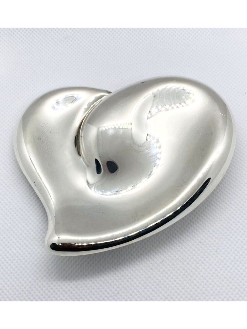 Tiffany & Co Sterling Silver 925 Full Heart Peretti 1978 Belt Buckle 3.72 x 3.8"